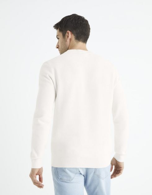 Pull col rond 100% coton