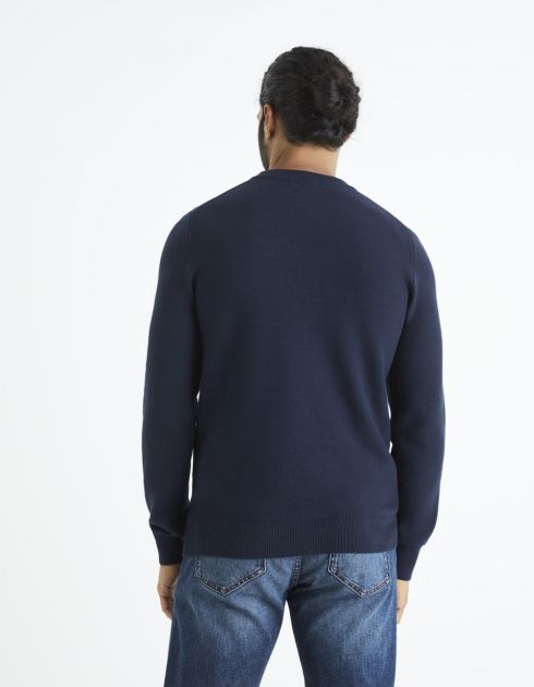 Pull col rond 100% coton