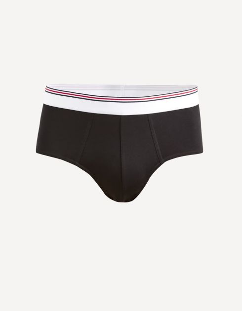 Slip en coton stretch - noir