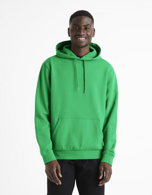 Sweat à capuche 100% coton - vert