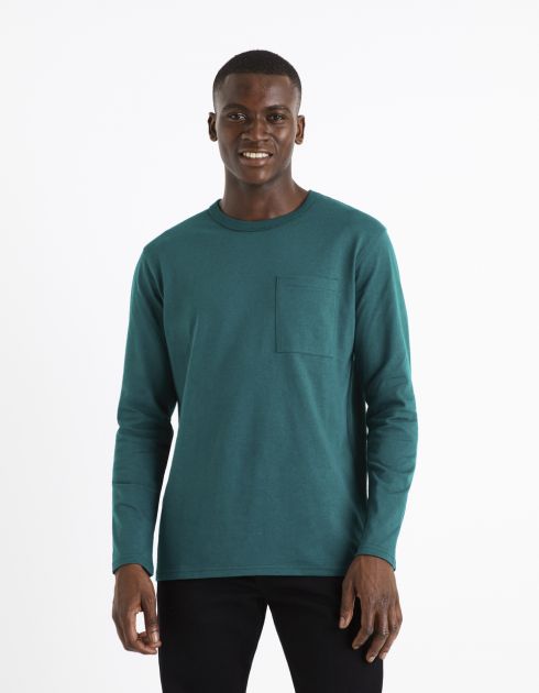 T-shirt col rond 100% coton - vert