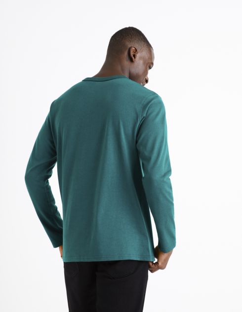 T-shirt col rond 100% coton - vert