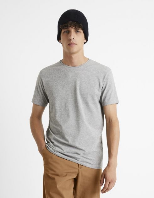 T-shirt col rond coton stretch